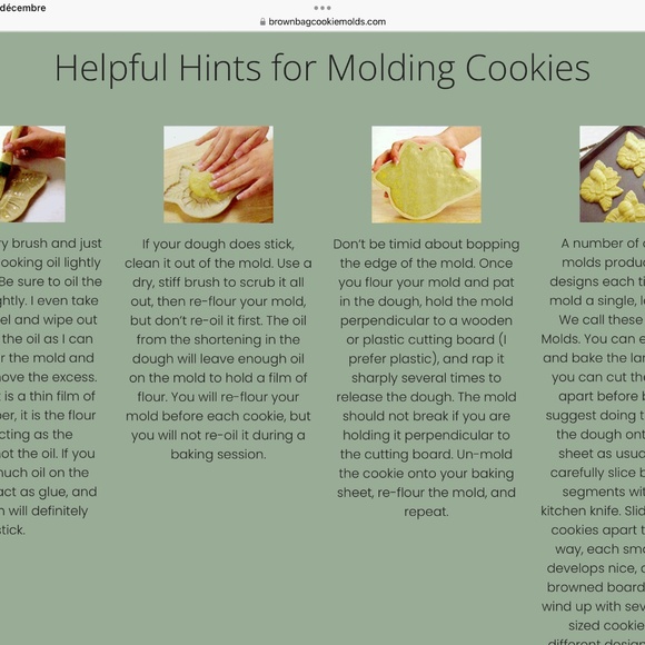 BROWN BAG COOKIE ART GINGERBREAD CUT-APARTS CERAMIC BAKING MOLD - Picture 5 of 5